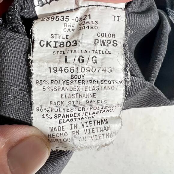 Cherokee Uniforms Henley Top Woman's Large Style # CKI803 Grey Zipper Pocket - Picture 2 of 11